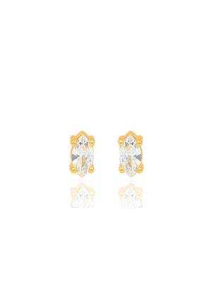 
                  
                    Load image into Gallery viewer, Elegant 18ct Gold Eve Cubic Zirconia Earrings | Jewellery
                  
                