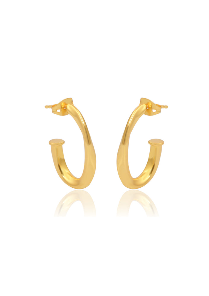 18ct Gold Indigo Hoop Earrings for Australian Bridal