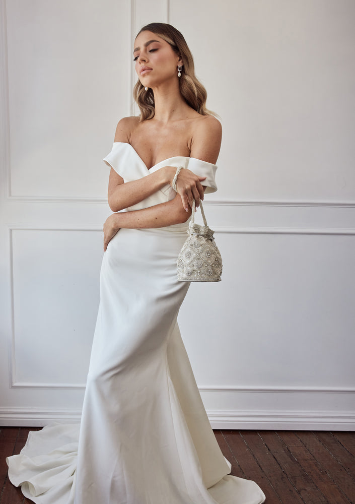 Aurora Bridal Bag Silver - The Epitome of Aussie Elegance