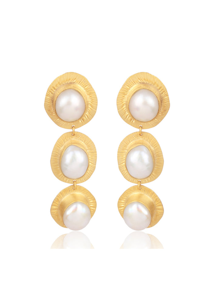 Emily Gold Earrings - Modern Bridal Jewellery Australia