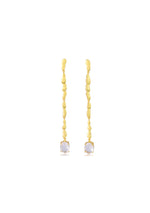 Vida Crystal Earrings - 18ct Gold for Modern Brides