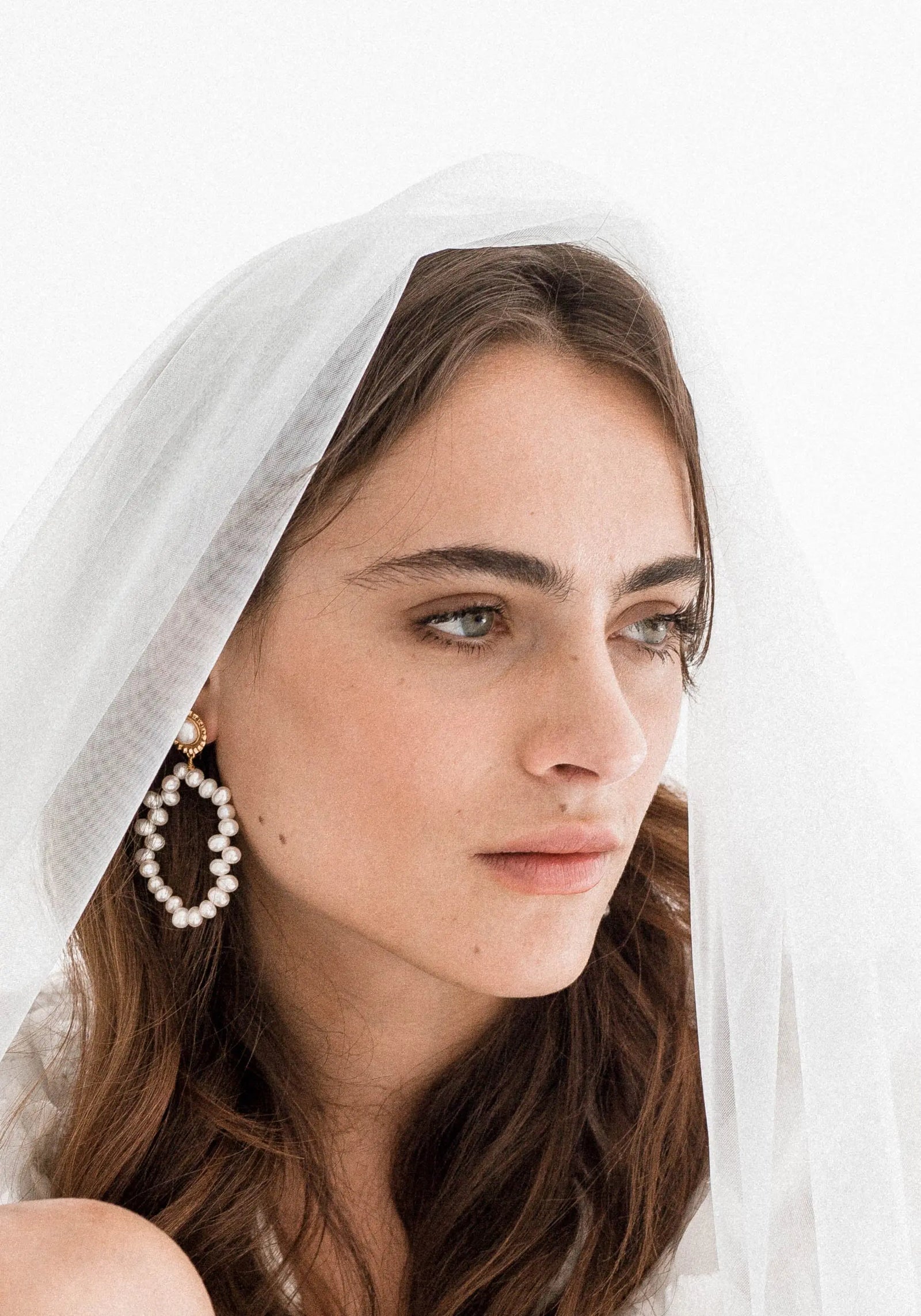 Modern bridal earrings