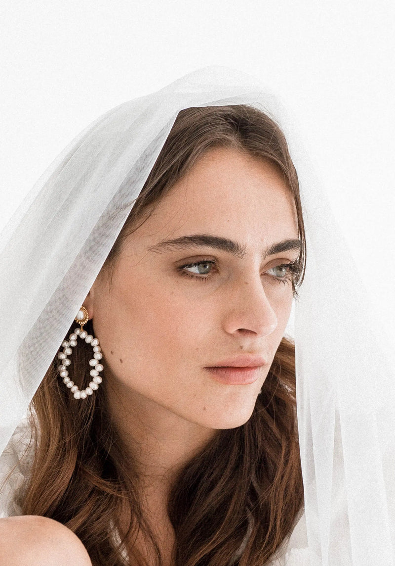 Modern bridal earrings
