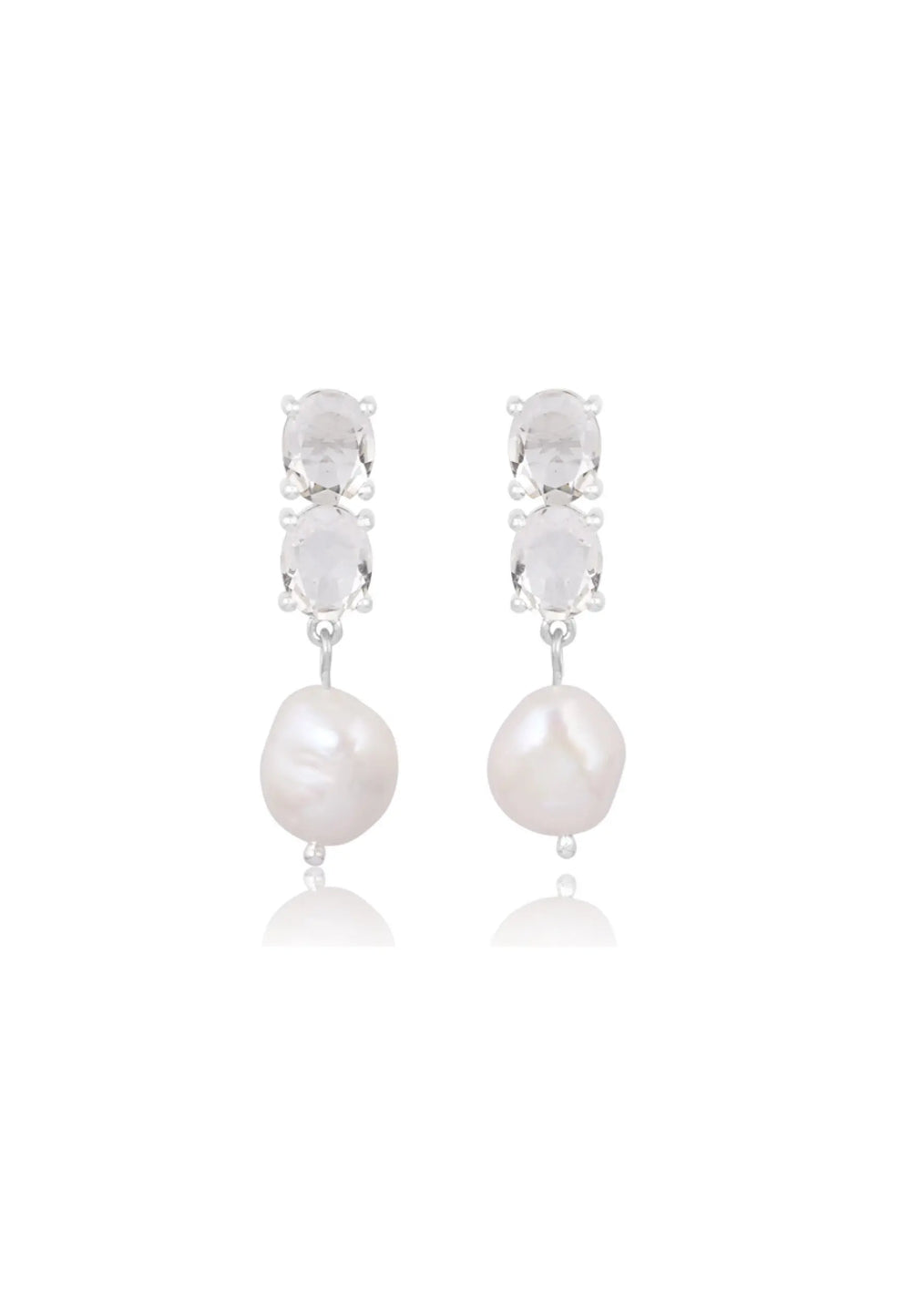 AYLA BRIDAL EARRINGS SILVER Lolaknightofficial