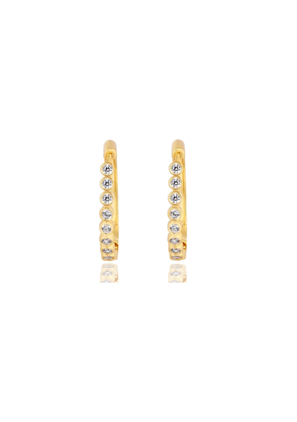 ALBA CUBIC ZIRCONIA HOOP EARRINGS 18K GOLD Lolaknightofficial