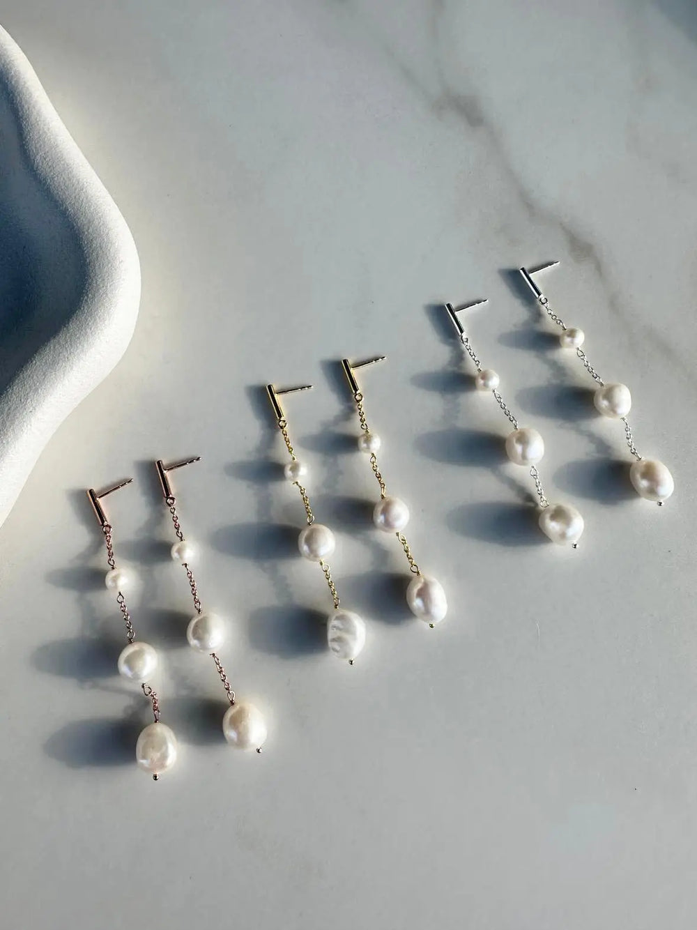 minimal bridal earrings