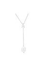 ANDI CRYSTAL PEARL NECKLACE SILVER
