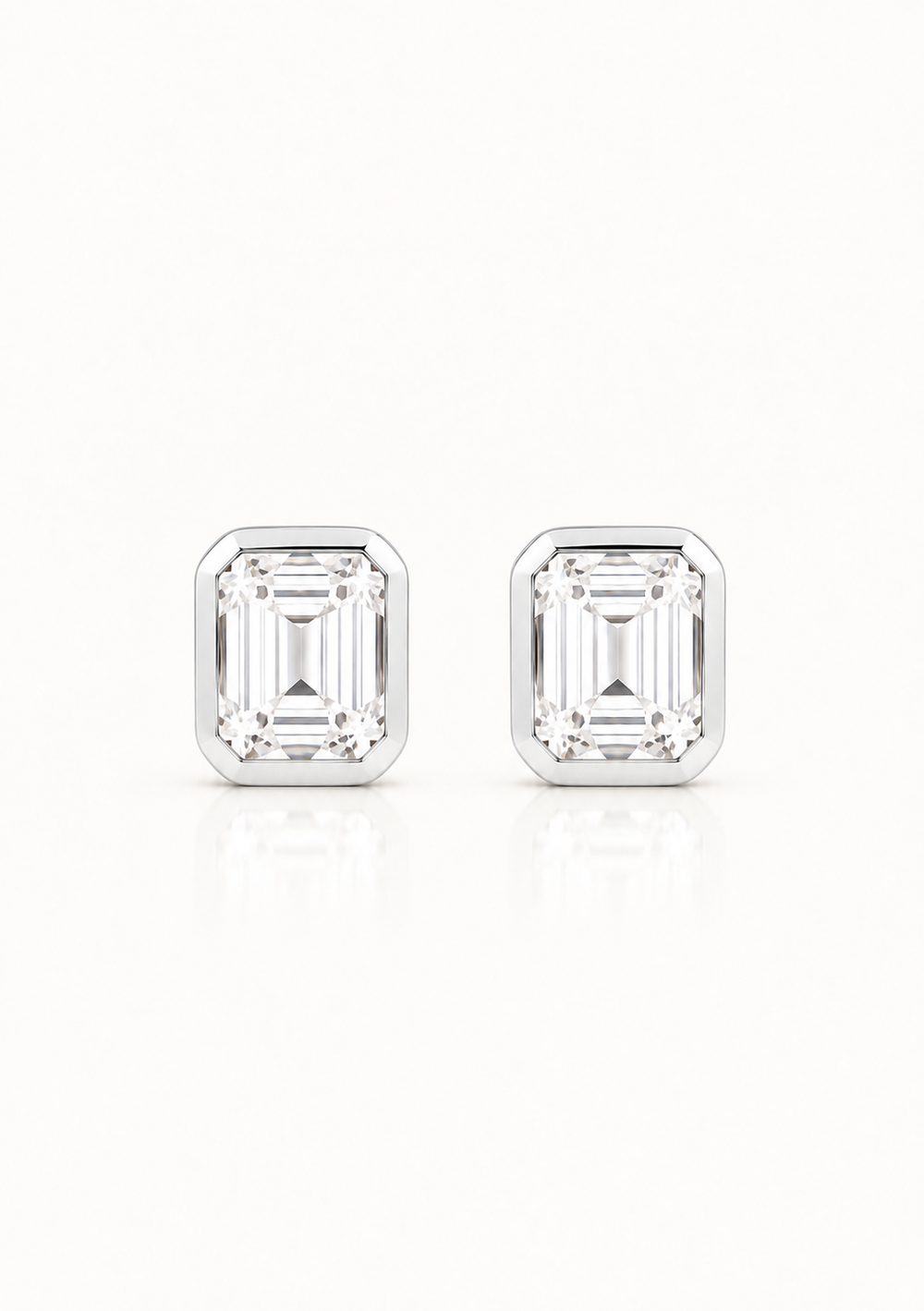 Modern and classic crystal stud earrings for the modern bride