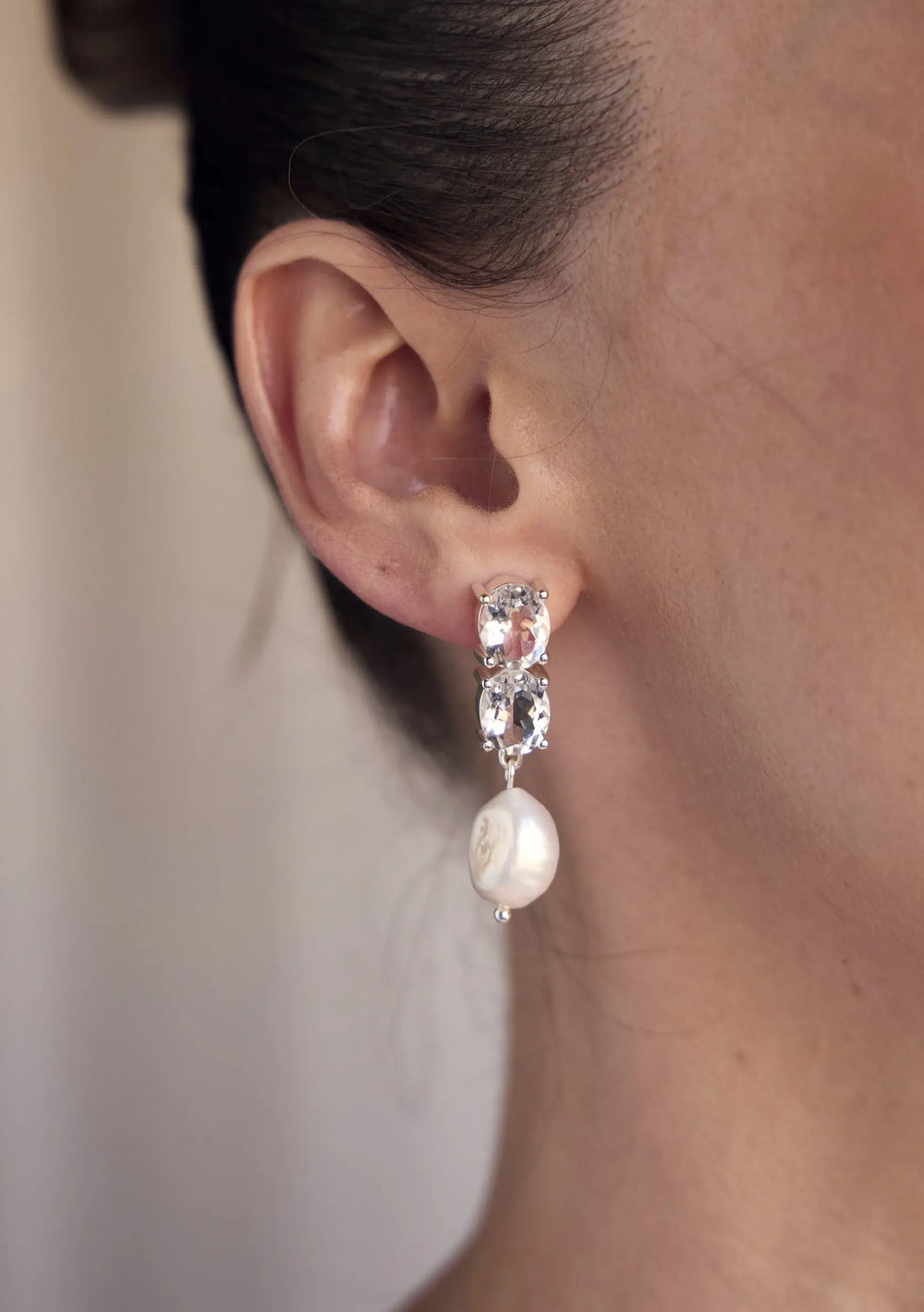 AYLA BRIDAL EARRINGS SILVER Lolaknightofficial