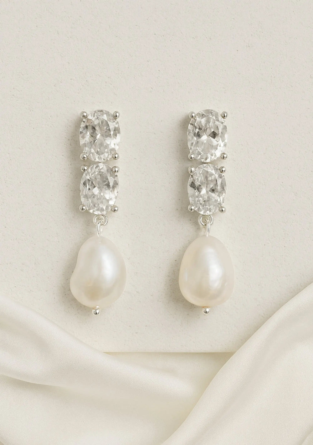 AYLA BRIDAL EARRINGS SILVER Lolaknightofficial
