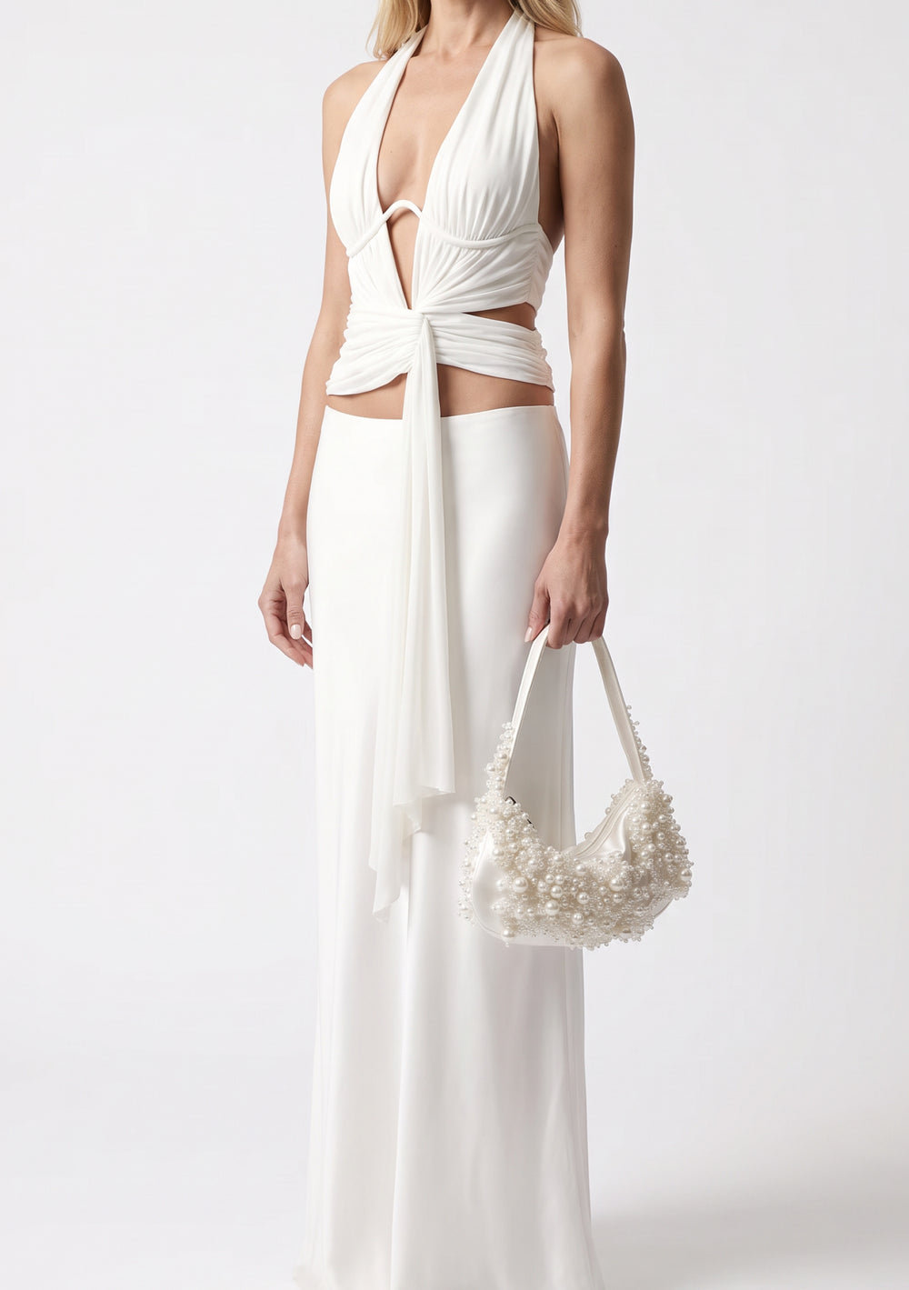 FIA IVORY PEARL BRIDAL BAG