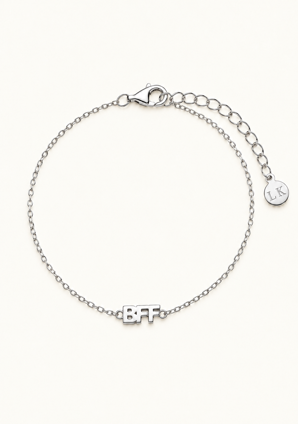 Stunning best friends silver bracelet 