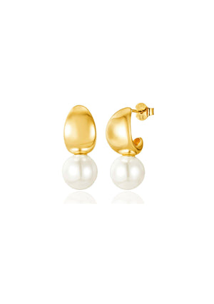 
                  
                    Load image into Gallery viewer, BLANCA PEARL DROP EARRINGS 18K GOLD
                  
                