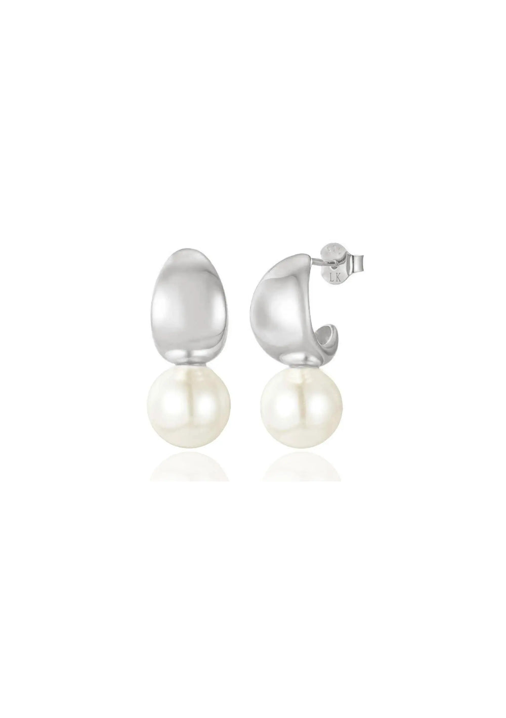 BLANCA PEARL DROP EARRINGS SILVER Lolaknightofficial