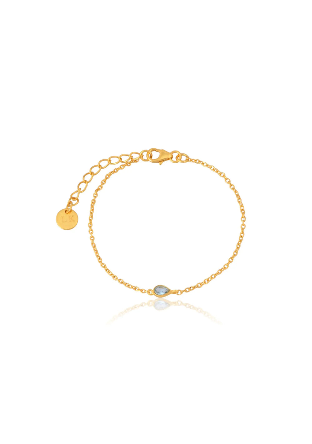 BLUE TOPAZ BRACELET 18K GOLD Lolaknightofficial
