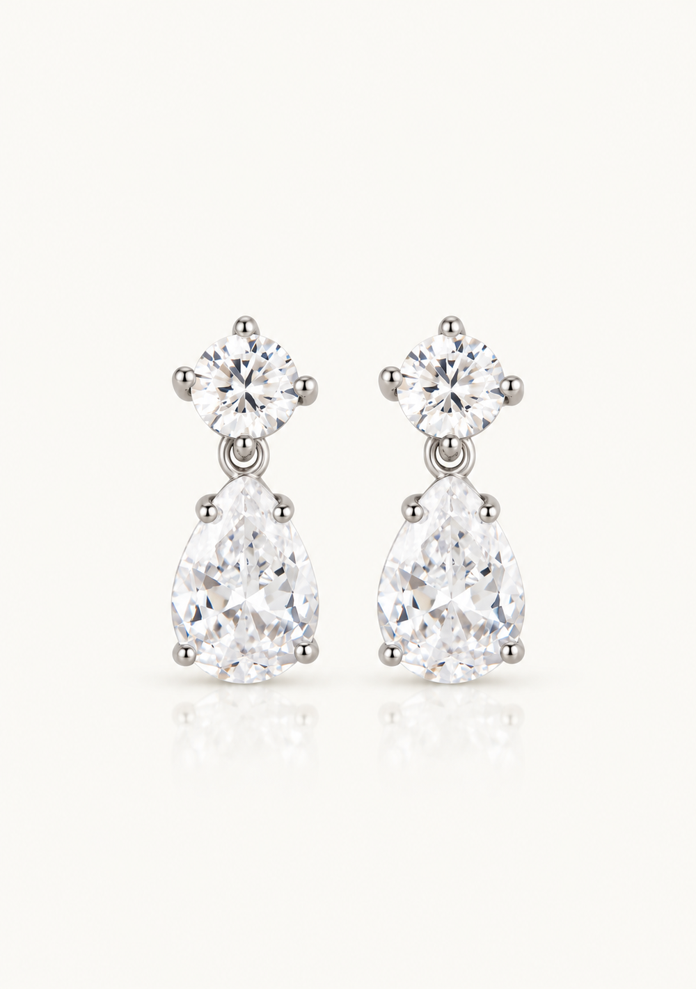 Stunning chic crystal drop wedding earrings for the modern bride