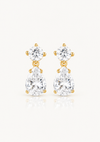 CARMEN CRYSTAL DROP BRIDAL EARRINGS 18K GOLD