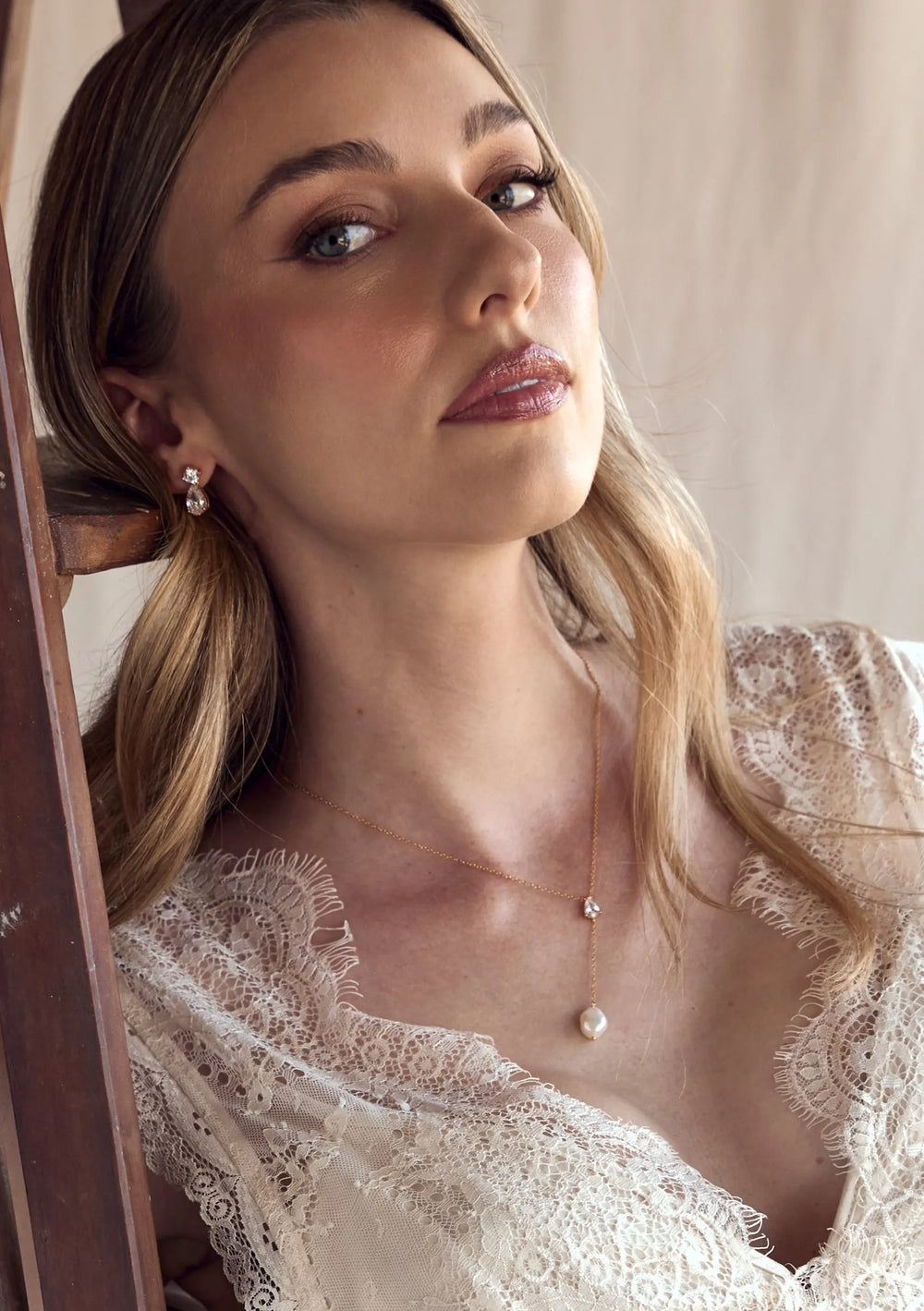 Classic crystal drop bridal earrings with elegant sparkle for modern brides by Lolaknight