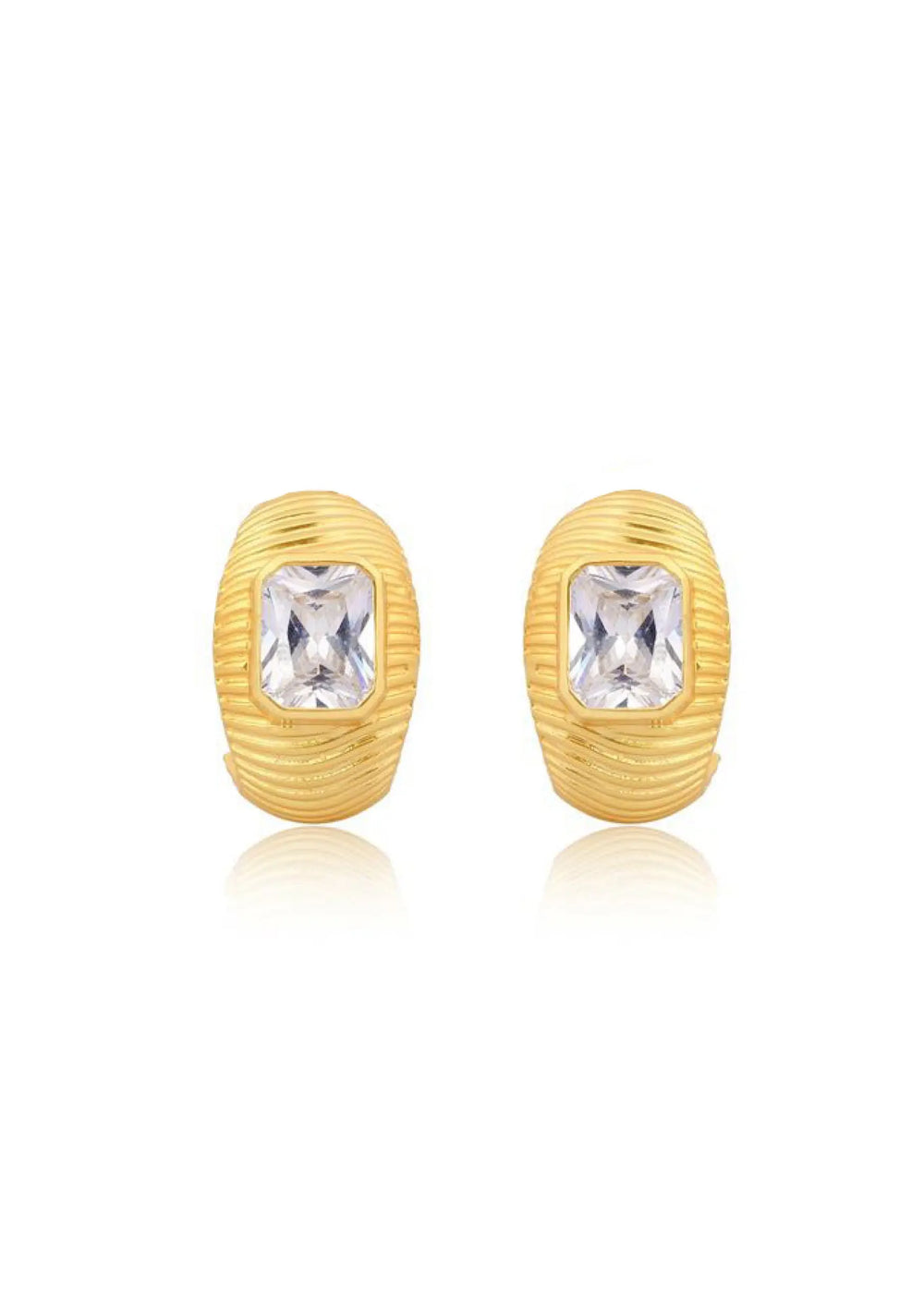 CASPIAN CRYSTAL EARRINGS 18K GOLD Lolaknightofficial