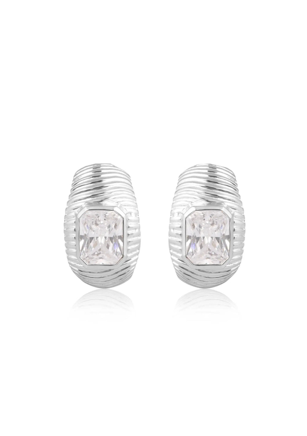 CASPIAN CRYSTAL EARRINGS SILVER Lolaknightofficial