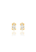 Elegant 18ct Gold Eve Cubic Zirconia Earrings | Jewellery