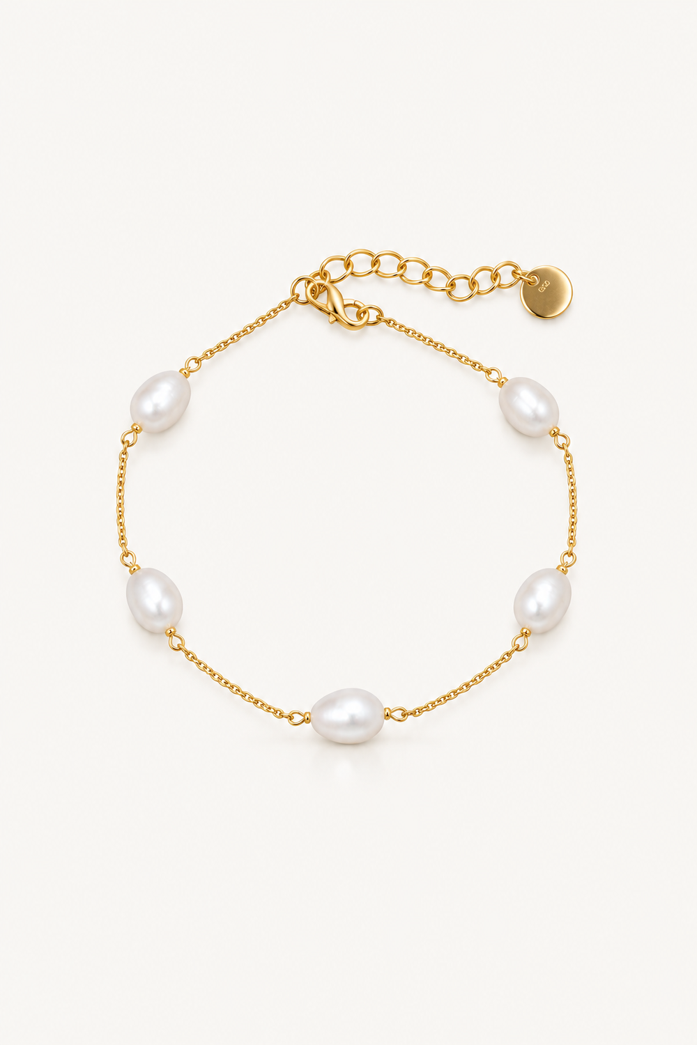 stunning oval freshwater pearl bridal bracelet
