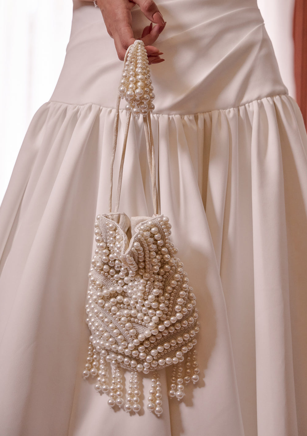 Stunning pearl bridal bag 