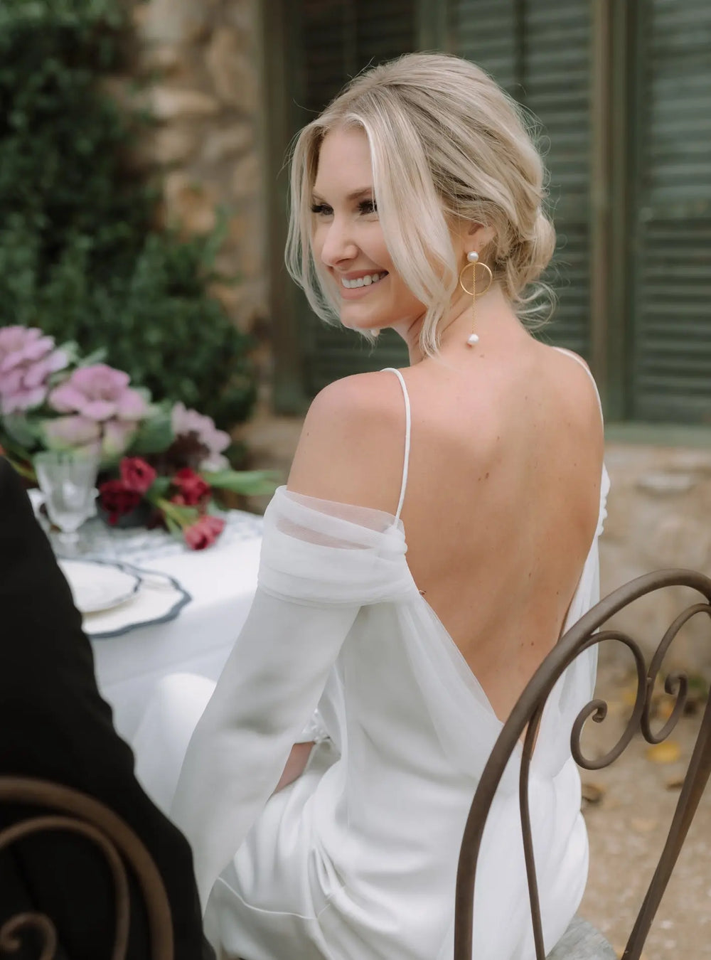 GEMMA Earrings 18ct Gold: Bridal Jewellery Australia