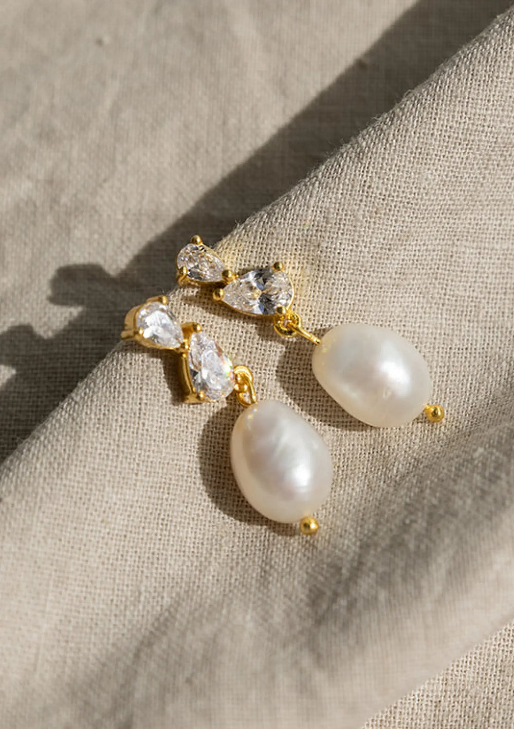 gold crystal bridal earrings