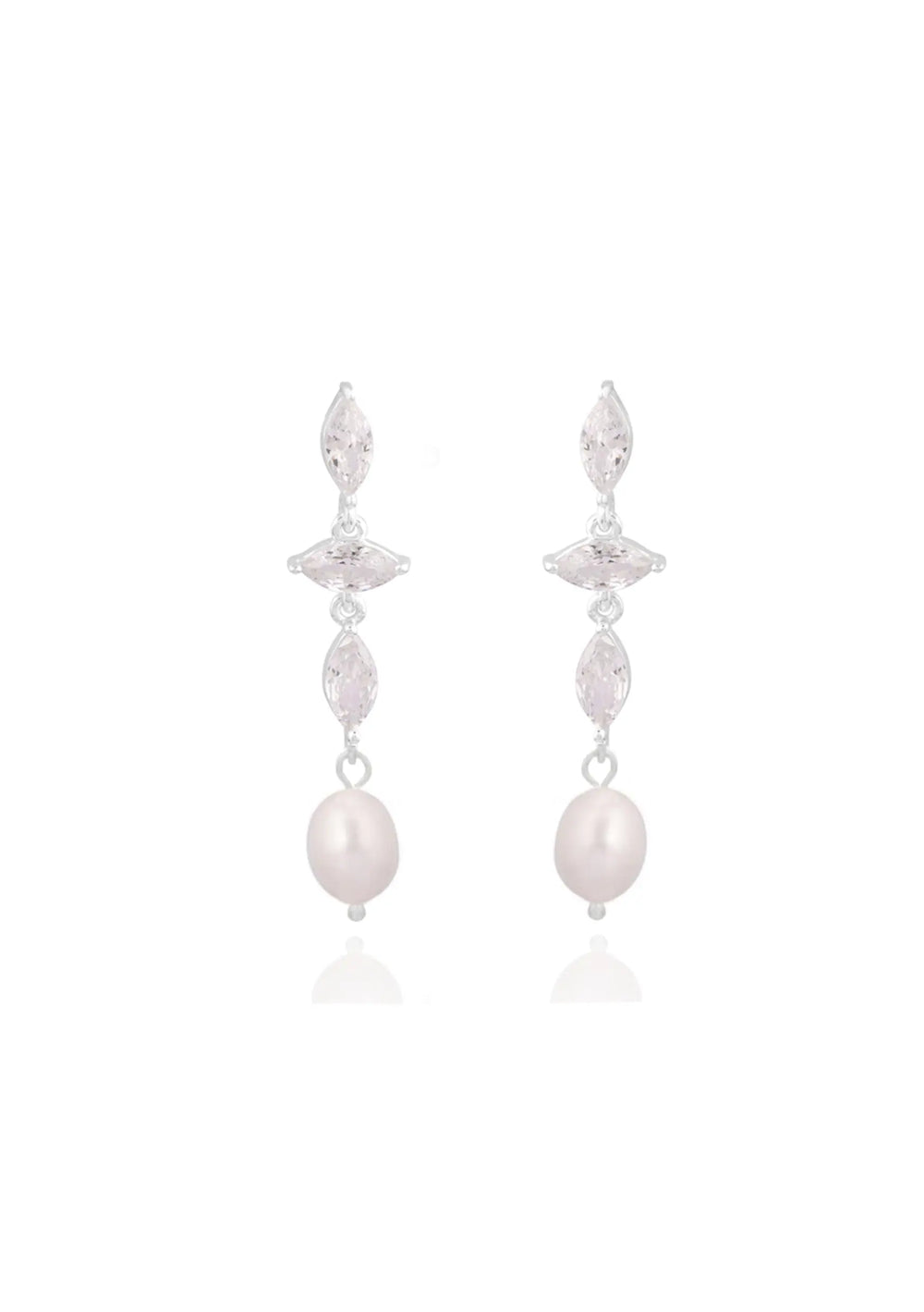 IVY BRIDAL EARRINGS SILVER Lolaknightofficial