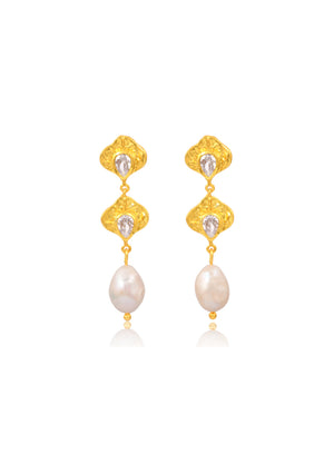 
                  
                    Load image into Gallery viewer, gold bridal earrings
                  
                