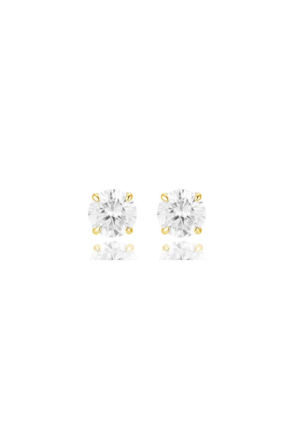 JACINTA CRYSTAL STUD EARRINGS 18K GOLD Lolaknightofficial