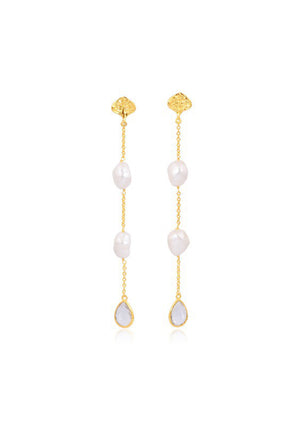 
                  
                    Load image into Gallery viewer, LEA BRIDAL EARRINGS GOLD
                  
                