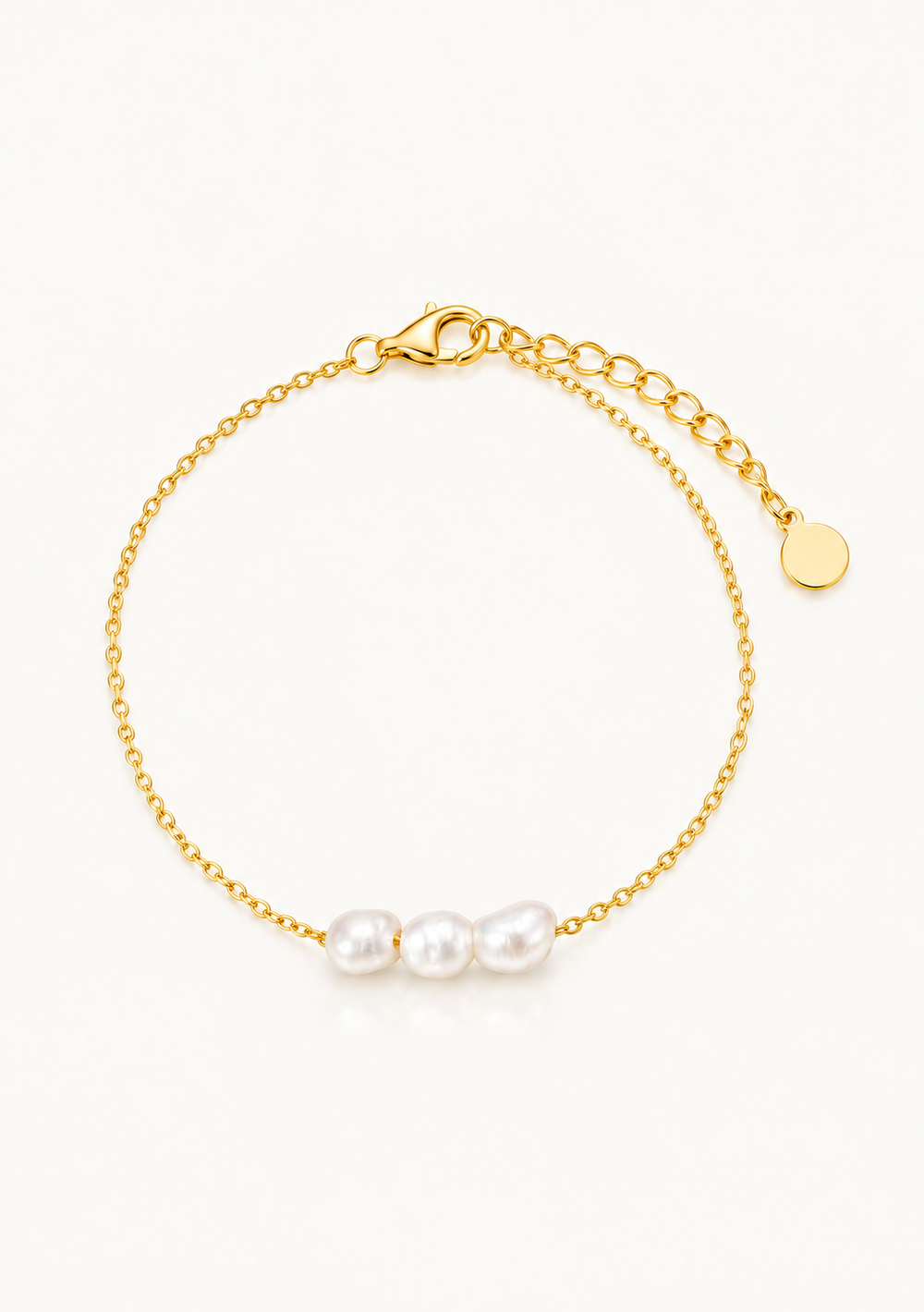 chic pearl and gold wedding bracelet