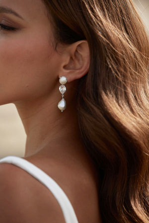 
                  
                    Load image into Gallery viewer, celine bridal earrings
                  
                