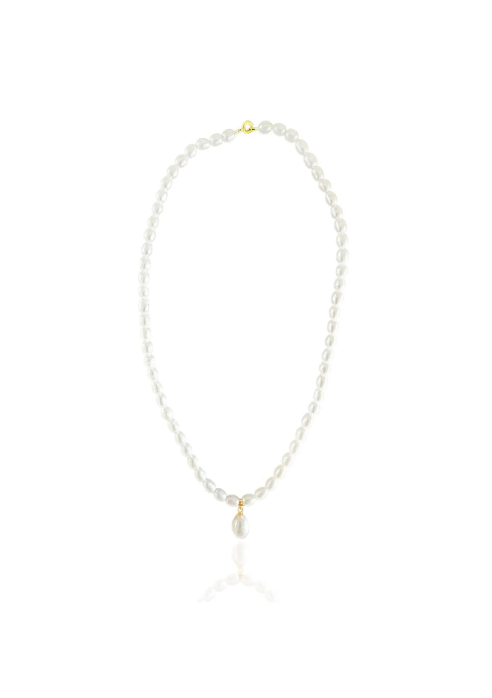 Luca Gold Freshwater Pearl Bridal Necklace - LOLAKNIGHT