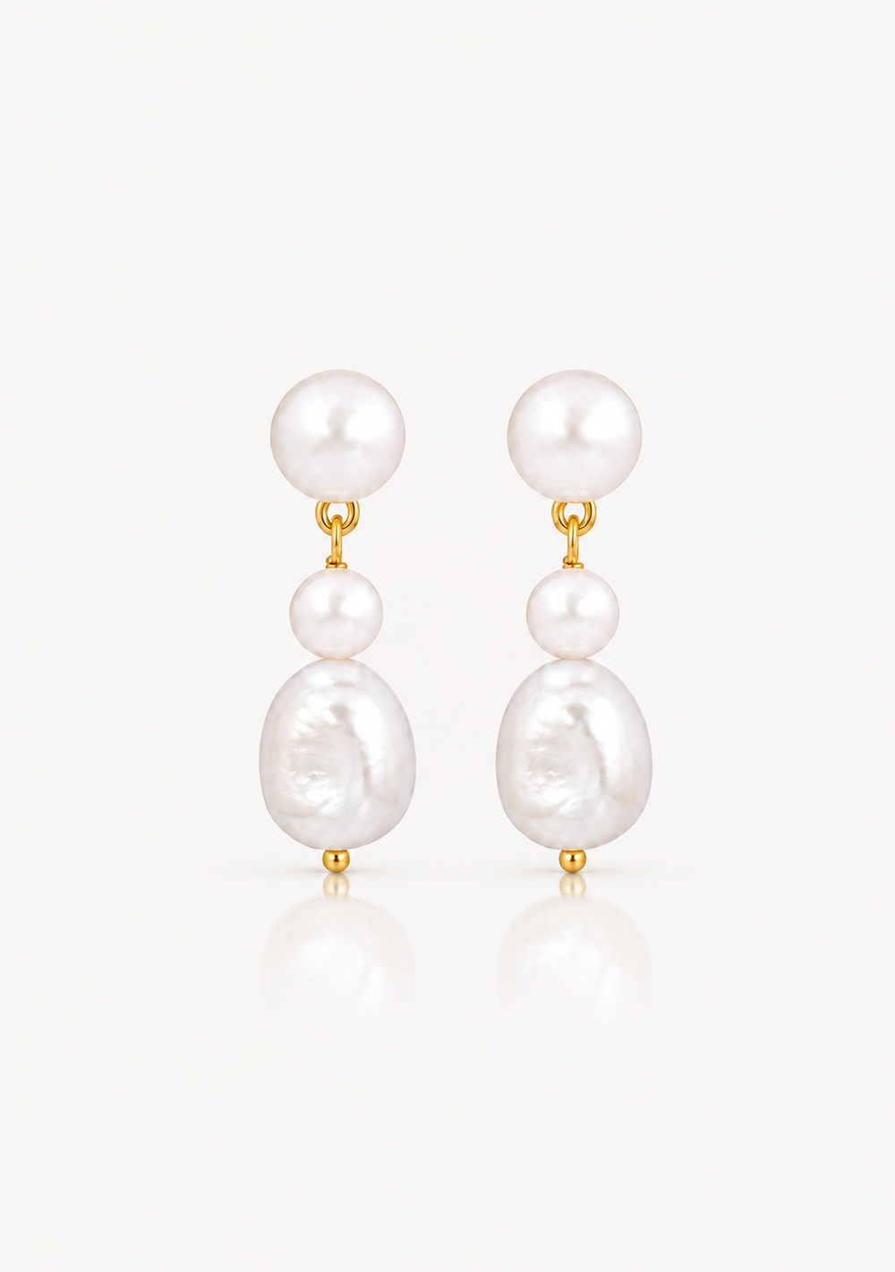 Modern chic freshwater pearl wedding earrings for the cool bride to be 