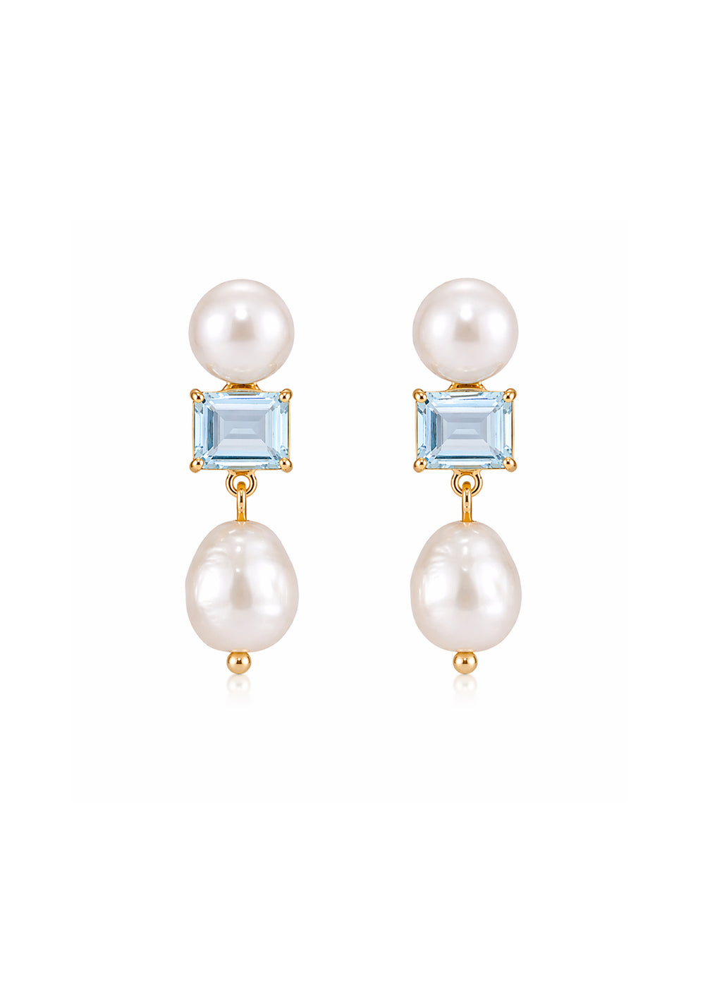 MARGOT WEDDING EARRINGS BLUE 18K GOLD