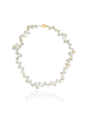 
                  
                    Load image into Gallery viewer, Margot Bridal Gold Freshwater Pearl Necklace - Australian 
                  
                