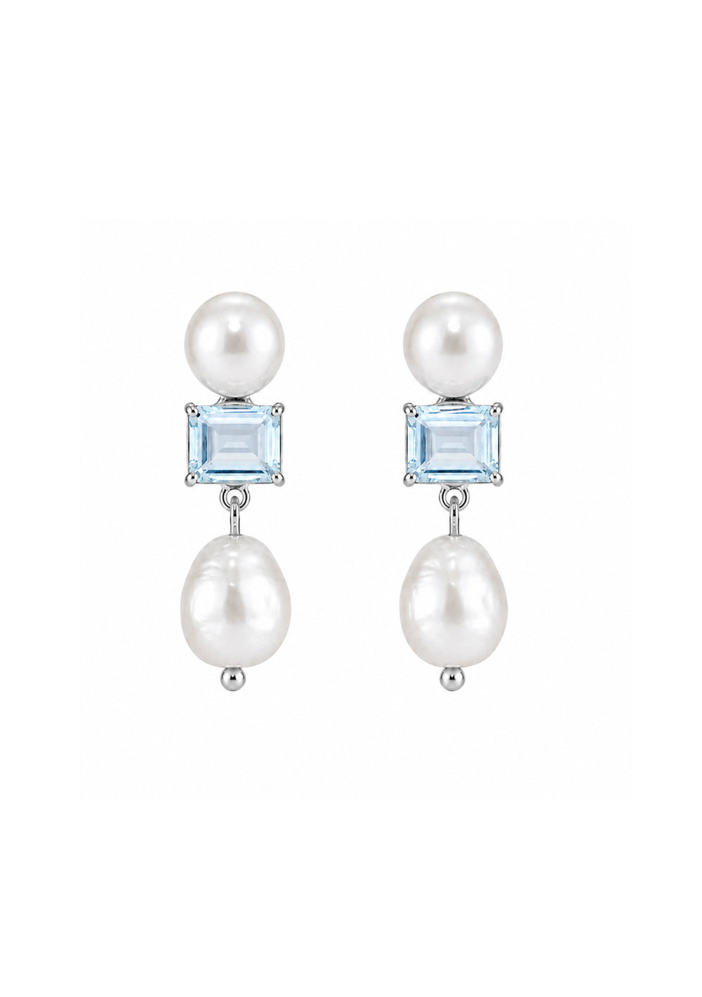 MARGOT WEDDING EARRINGS BLUE SILVER