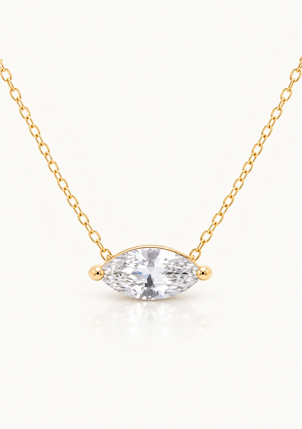 Stunning gold crystal marquise necklace. The perfect gift for a special person.