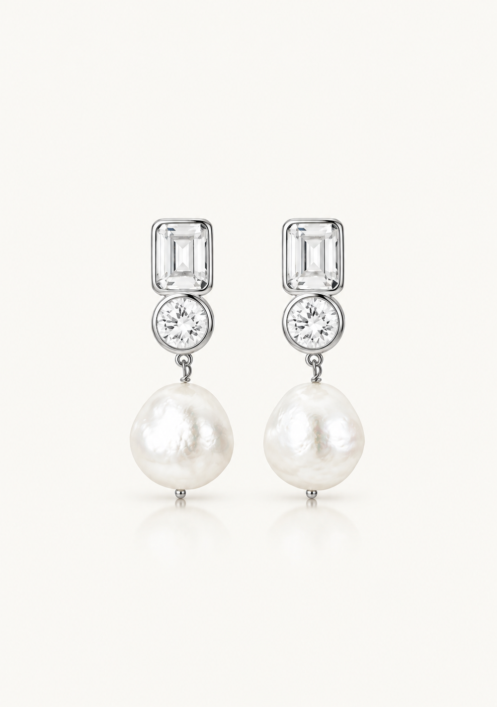 statement crystal and pearl bridal earring for the modern bride to be 