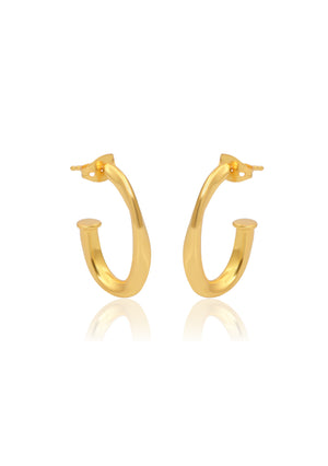 
                  
                    Load image into Gallery viewer, 18ct Gold Indigo Hoop Earrings for Australian Bridal
                  
                