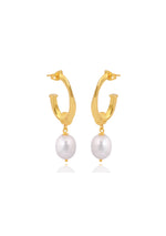 Indigo 18ct Gold Hoop Earrings - Pearl Charm Australia