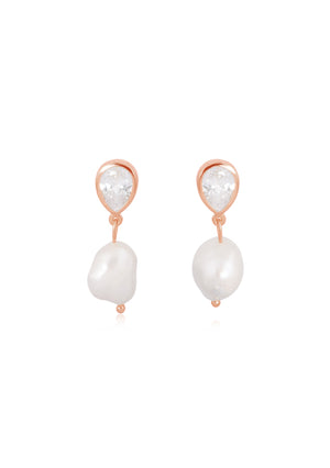 
                  
                    Load image into Gallery viewer, OCEANE BRIDAL EARRINGS ROSE GOLD
                  
                