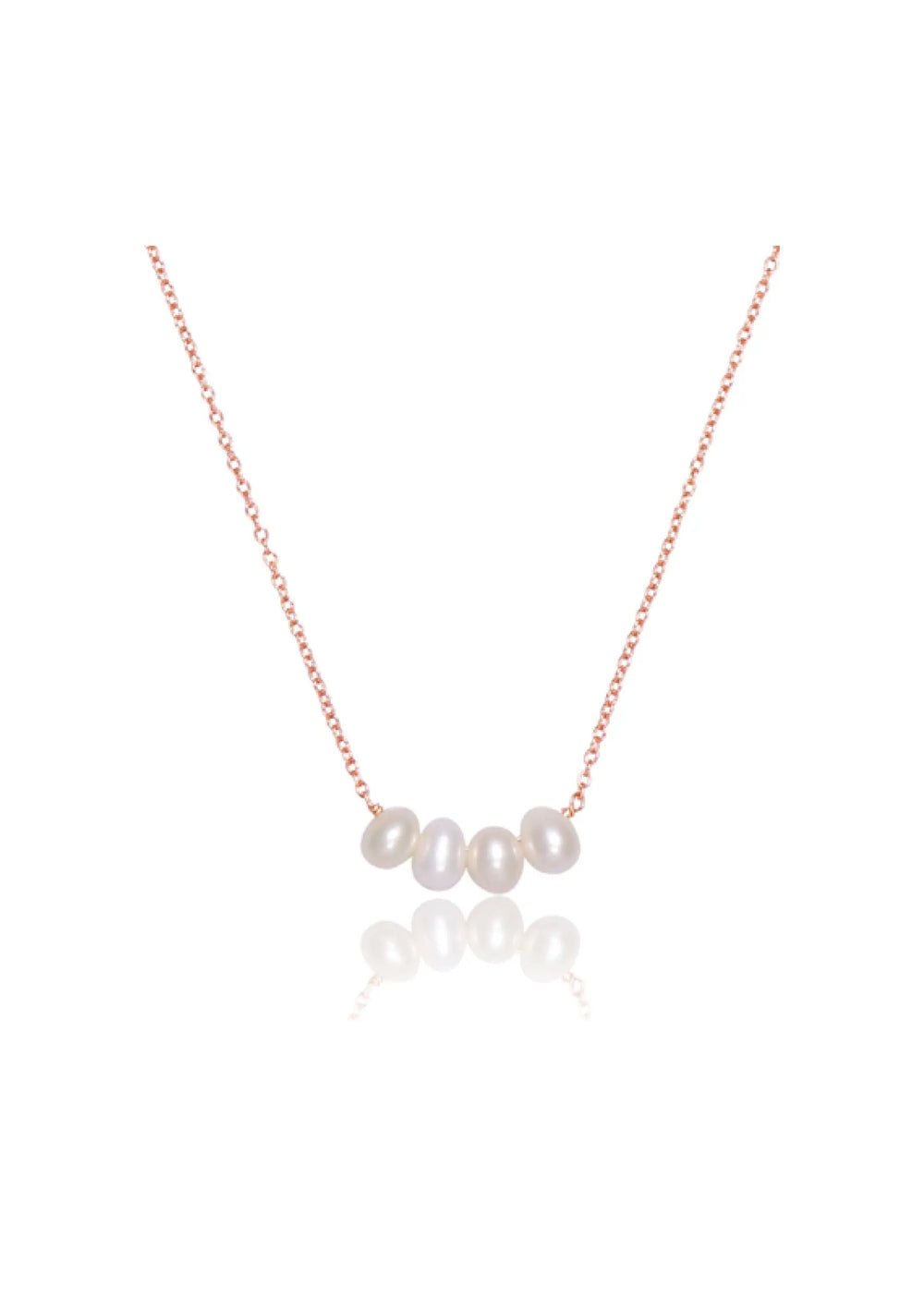 POPPY PEARL NECKLACE ROSE GOLD Lolaknightofficial