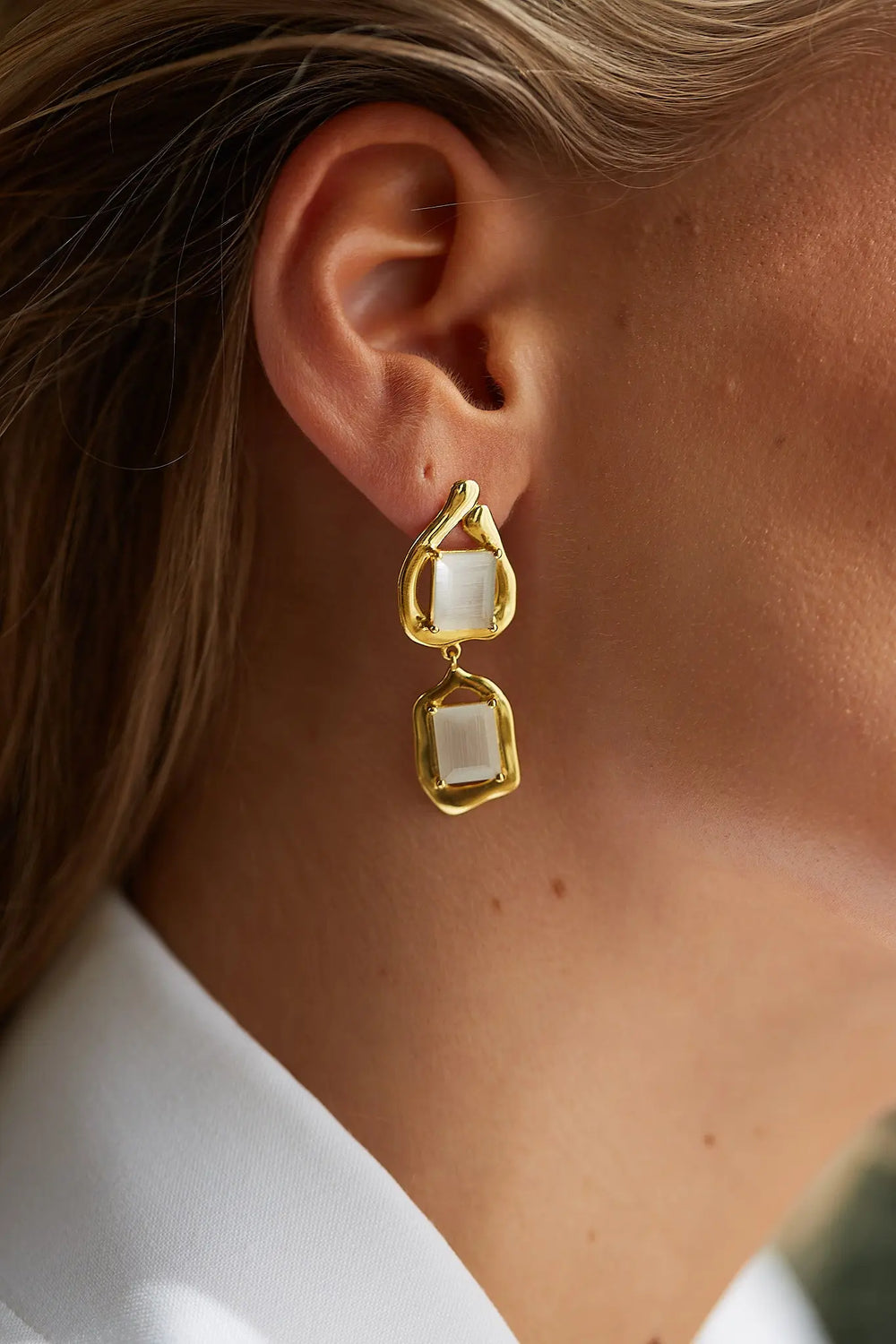 Elegant 18CT Gold TRISTA Bridal Earrings Australia