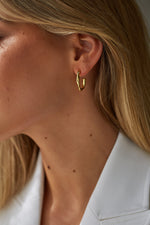 18ct Gold Indigo Hoop Earrings for Australian Bridal