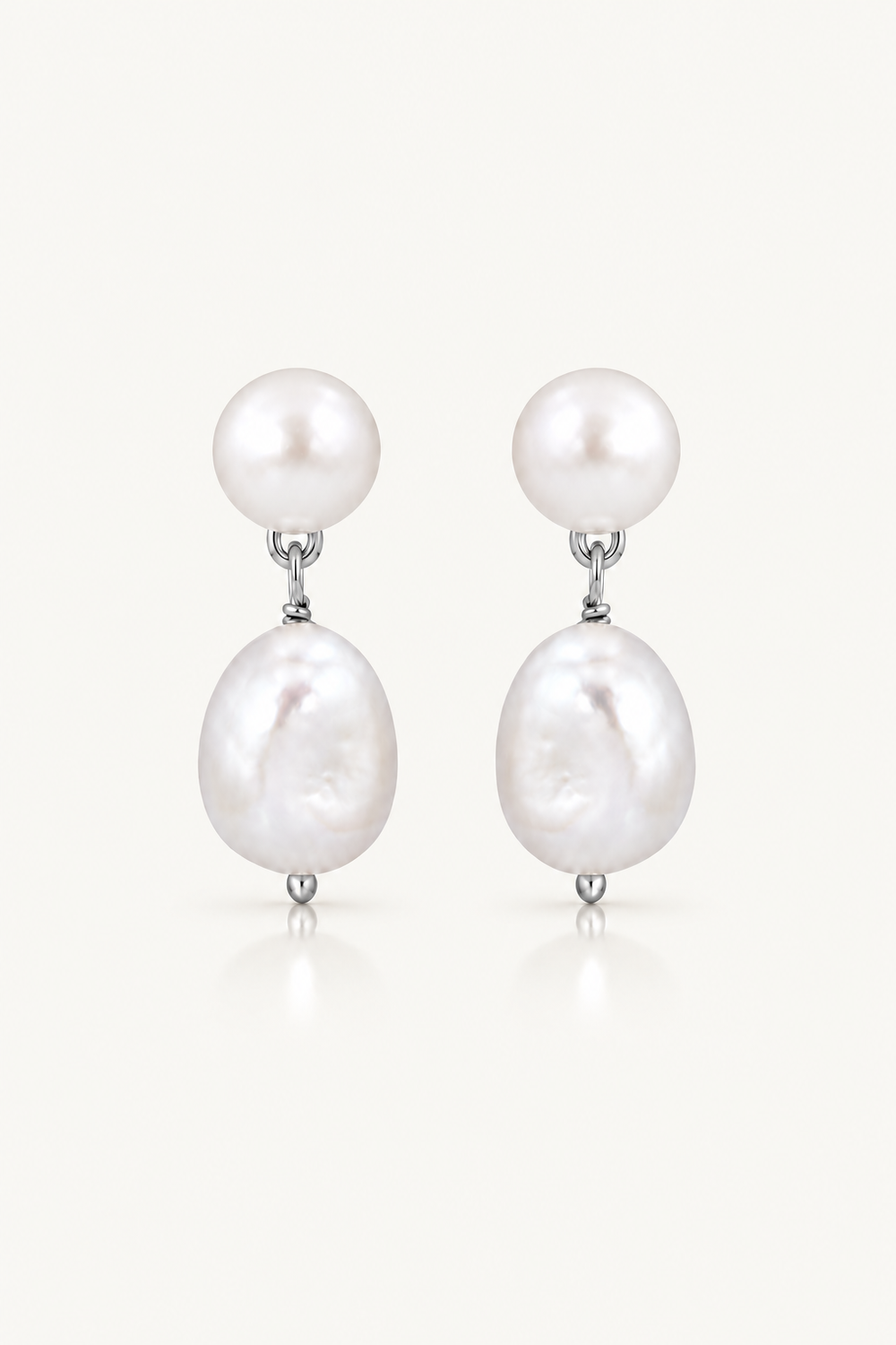 Modern pearl drop bridal earrings for the modern bride to be