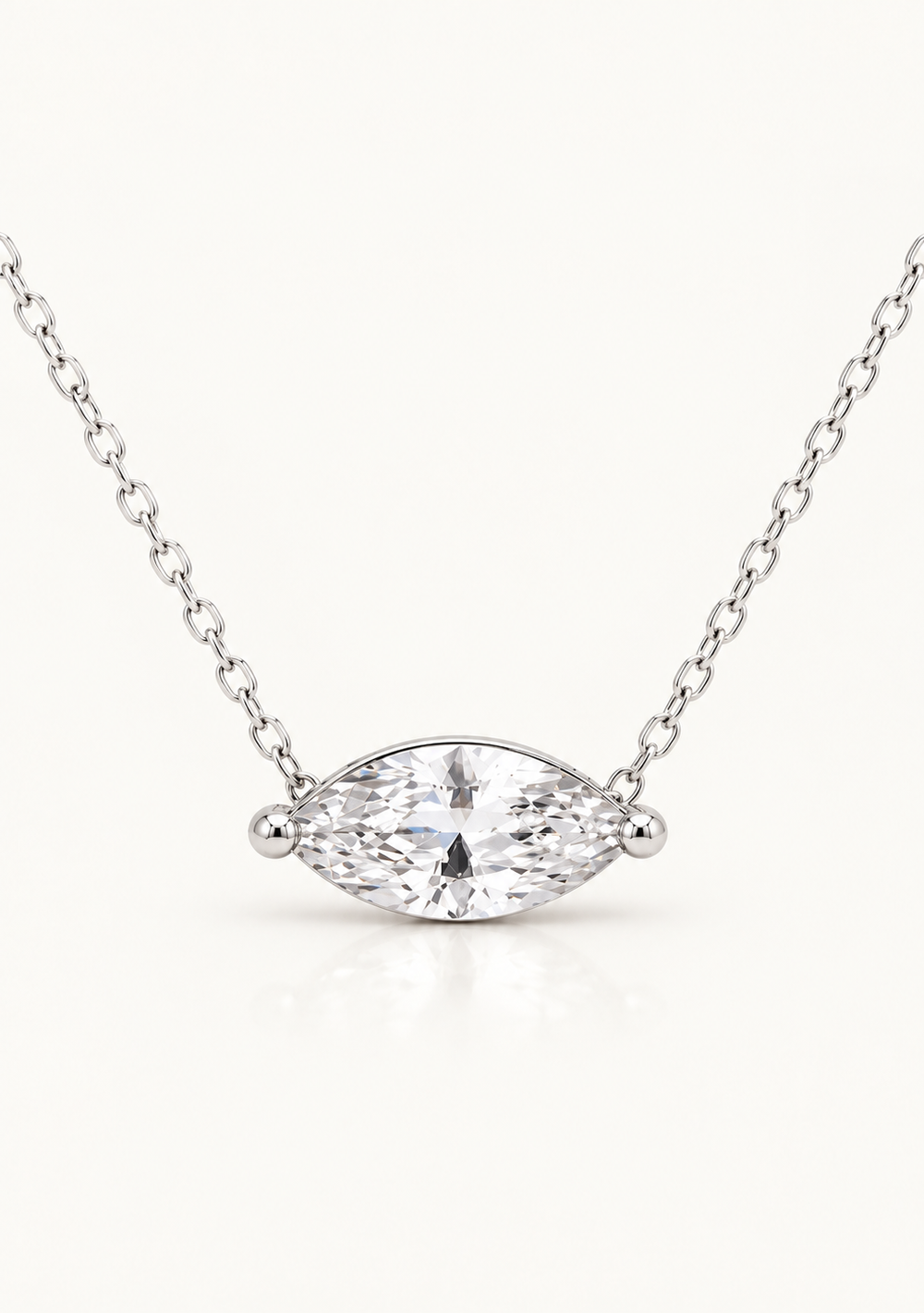 Stunning silver crystal marquise necklace. The perfect gift for a special person.